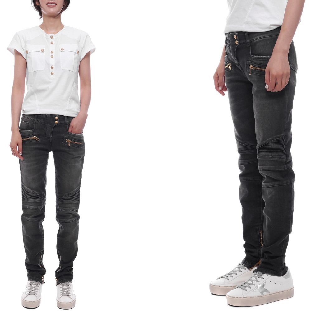 여성 슬림 워싱 바이커진 (0556 265N C4800)