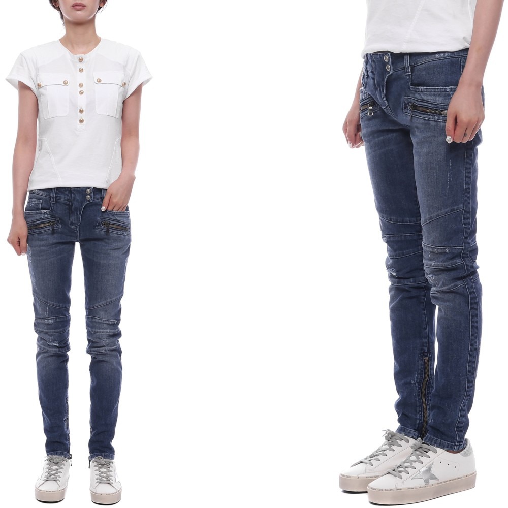 여성 스키니 워싱 바이커진 (5355 171N C3180)