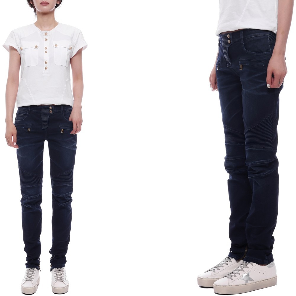 여성 스키니 워싱 바이커진 (5457 159N C3300)