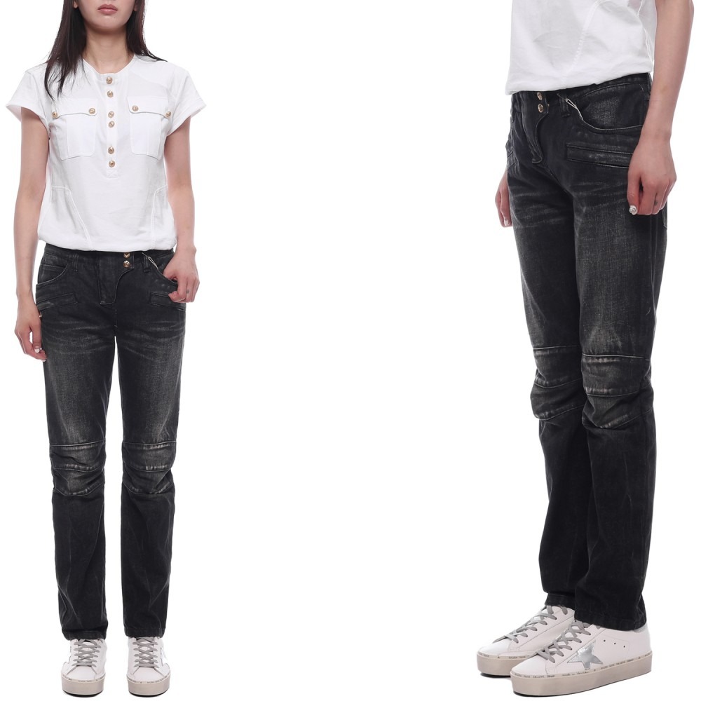 Women's Straight Biker Jeans (5542 103N T016)