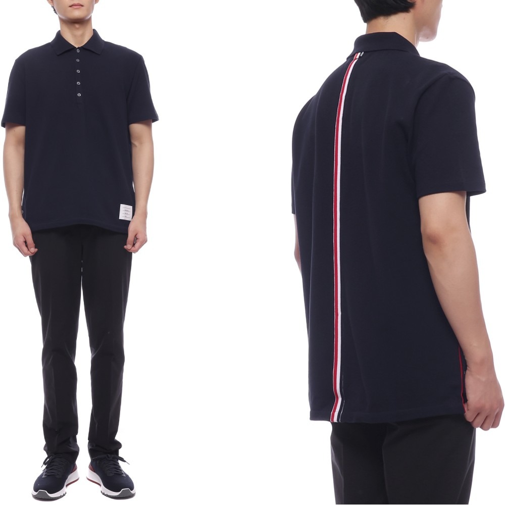 25SS 남성 센터백 스트라이프 폴로 반팔티셔츠 (MJP042A 00050 415 25S)