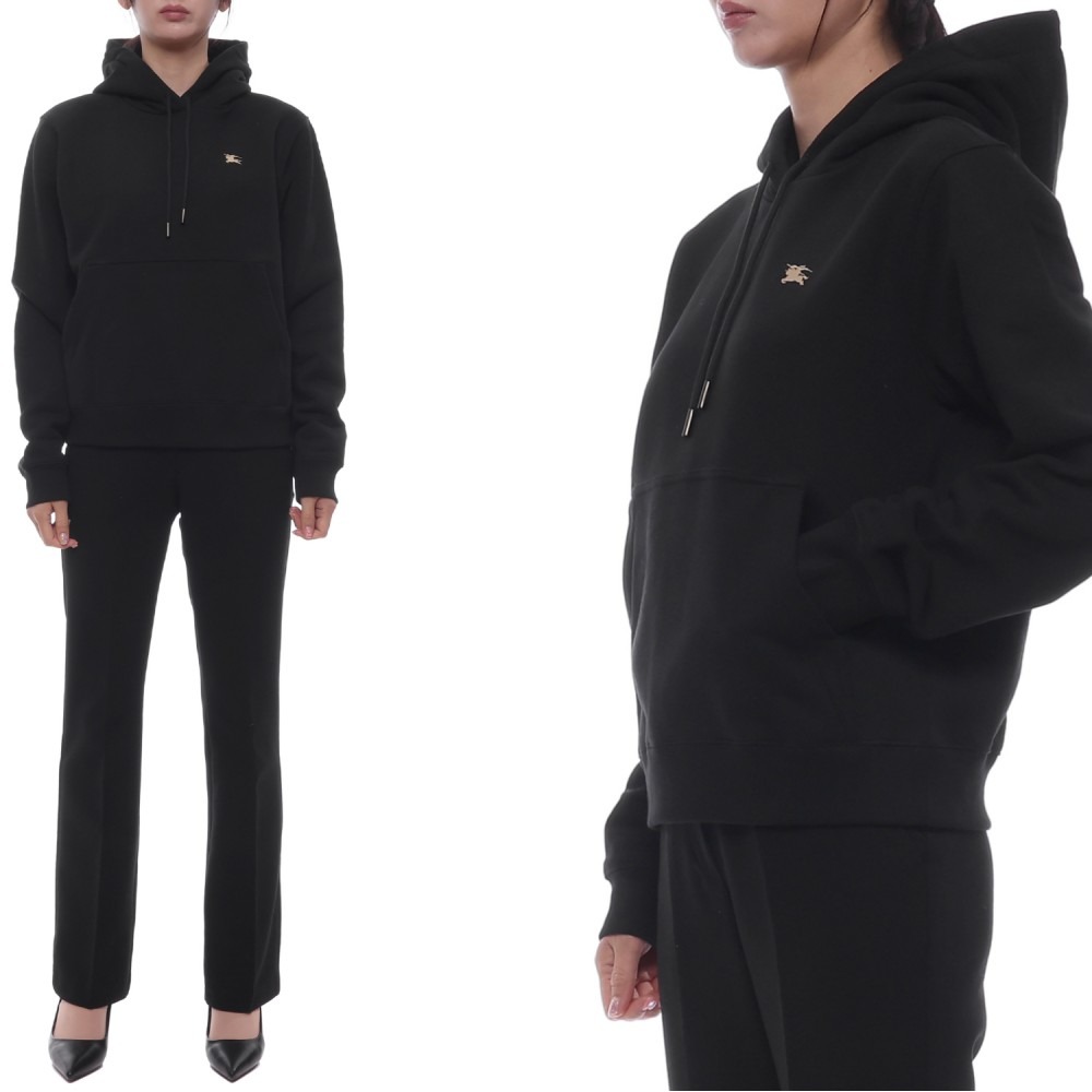 25FW 여성 EKD 자수 후드티셔츠 (8110966 BLACK 25F)