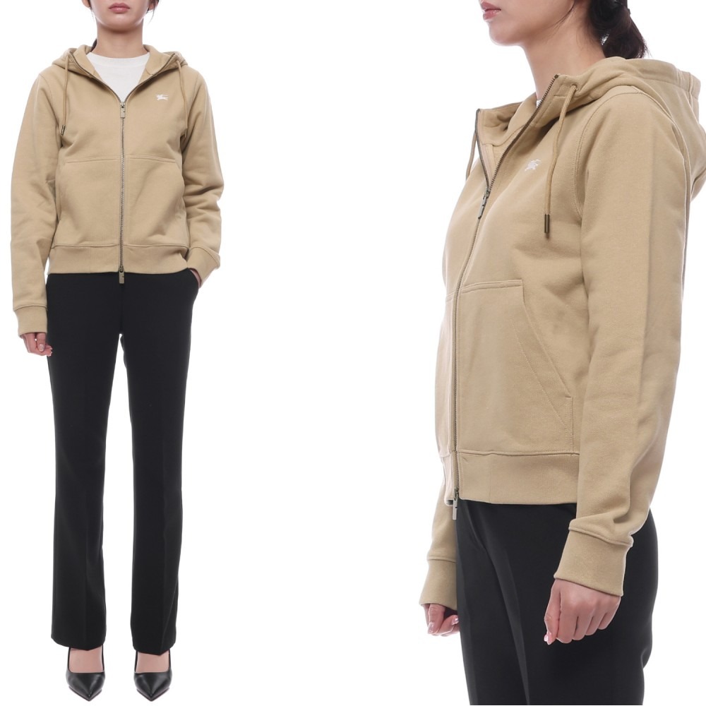 25FW 여성 EKD 자수 후드집업 (8111668 FLAX 25F)
