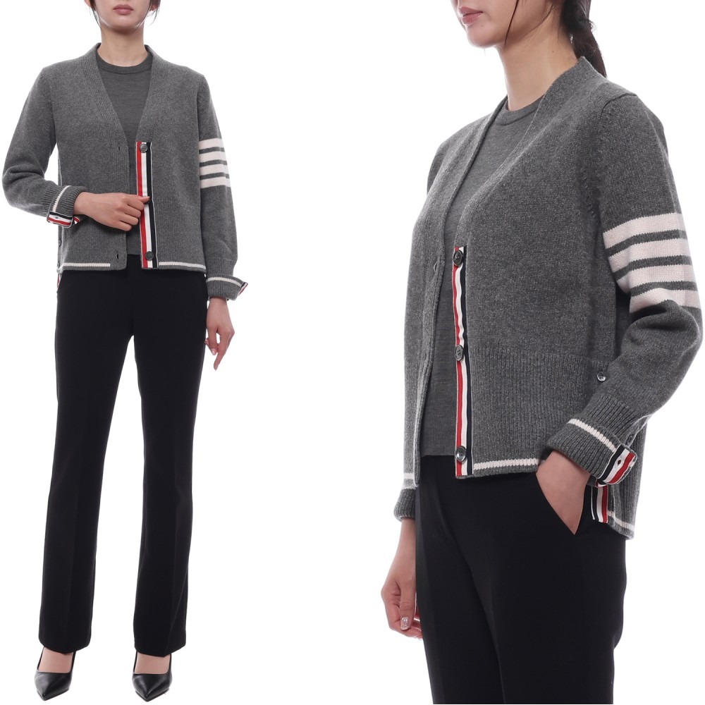 25FW 여성 구스 인타르시아 울 가디건 (FKC657A Y1029 035 25F)