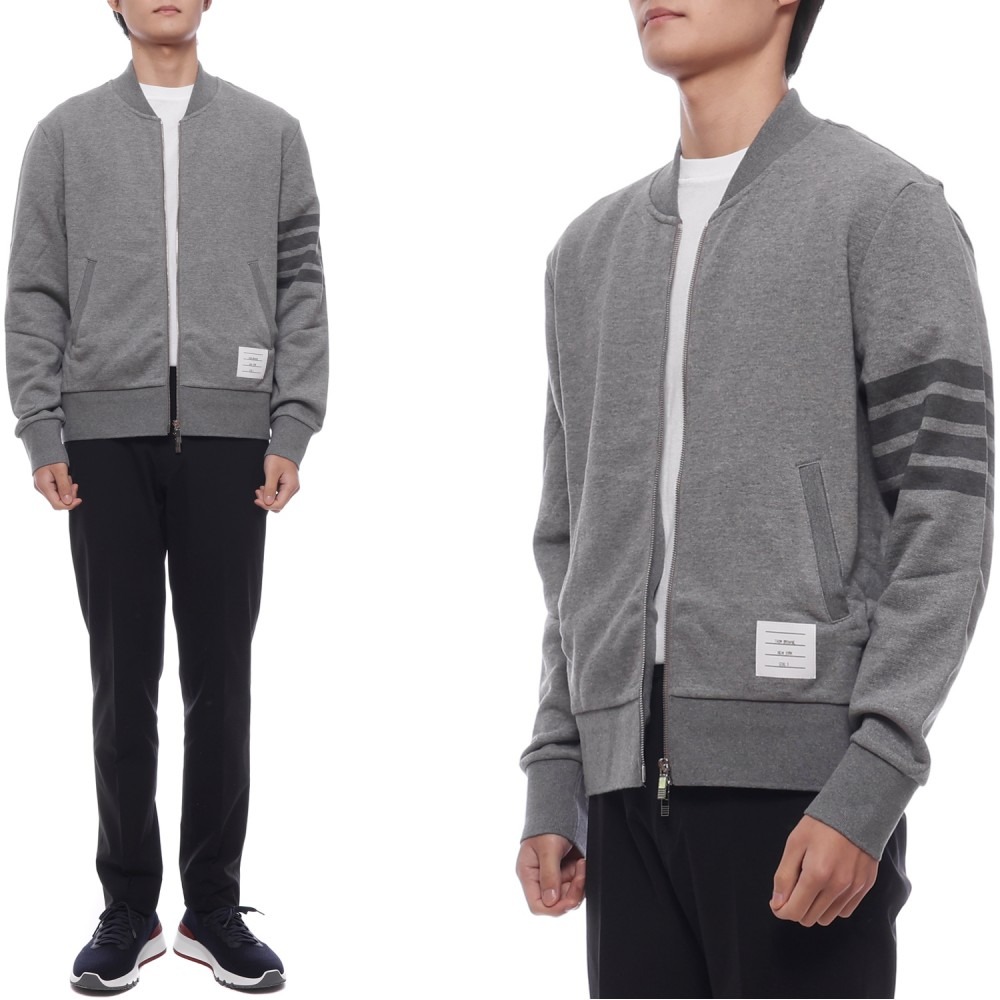 25FW 남성 사선 스트라이프 봄버 재킷 (MJT280A 06910 035 25F)