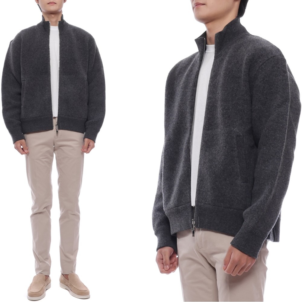 25FW 남성 울 플리스 집업 재킷 (MJT526A J0100 015 25F)