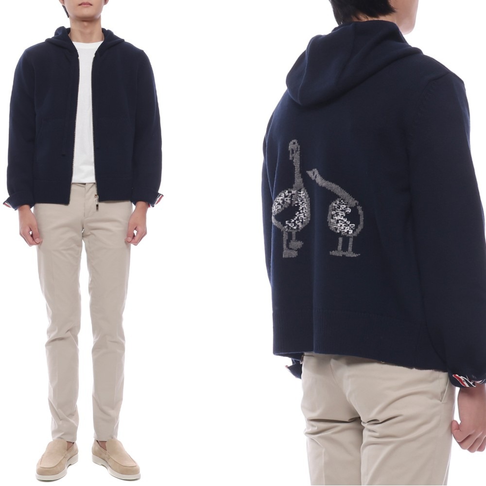 25FW 남성 구스 인타르시아 울 후드집업 (MKT020A Y1029 415 25F)