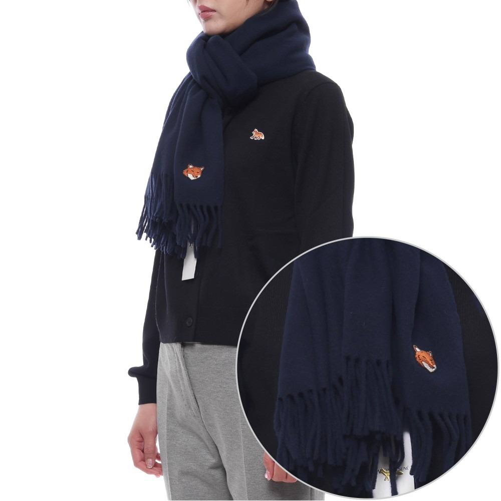 25FW 여성 폭스헤드 패치 울 머플러 (PM06201WB0044 0413 W 25F)