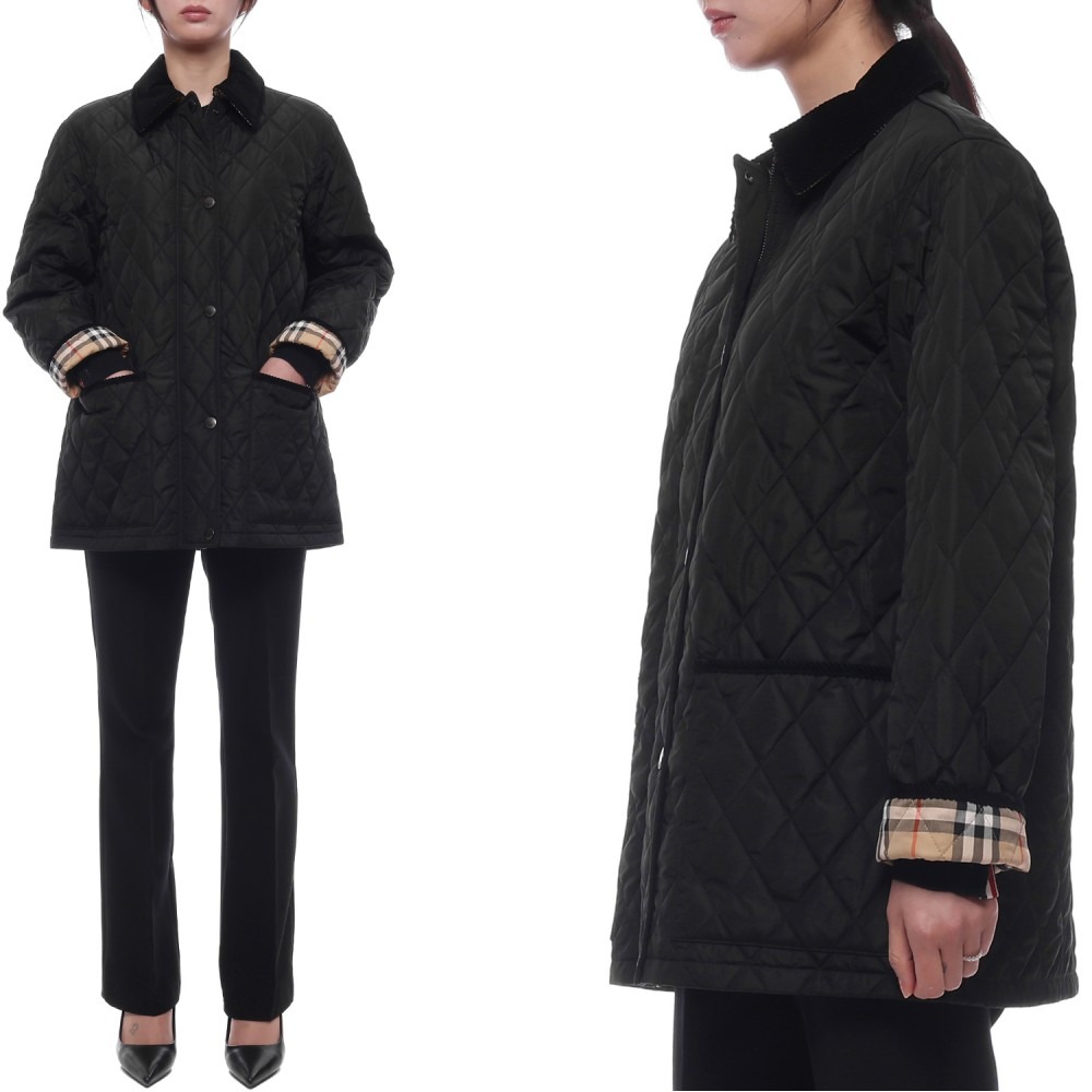 25FW 여성 퀼팅 나일론 재킷 (8107463 BLACK SAND 25F)