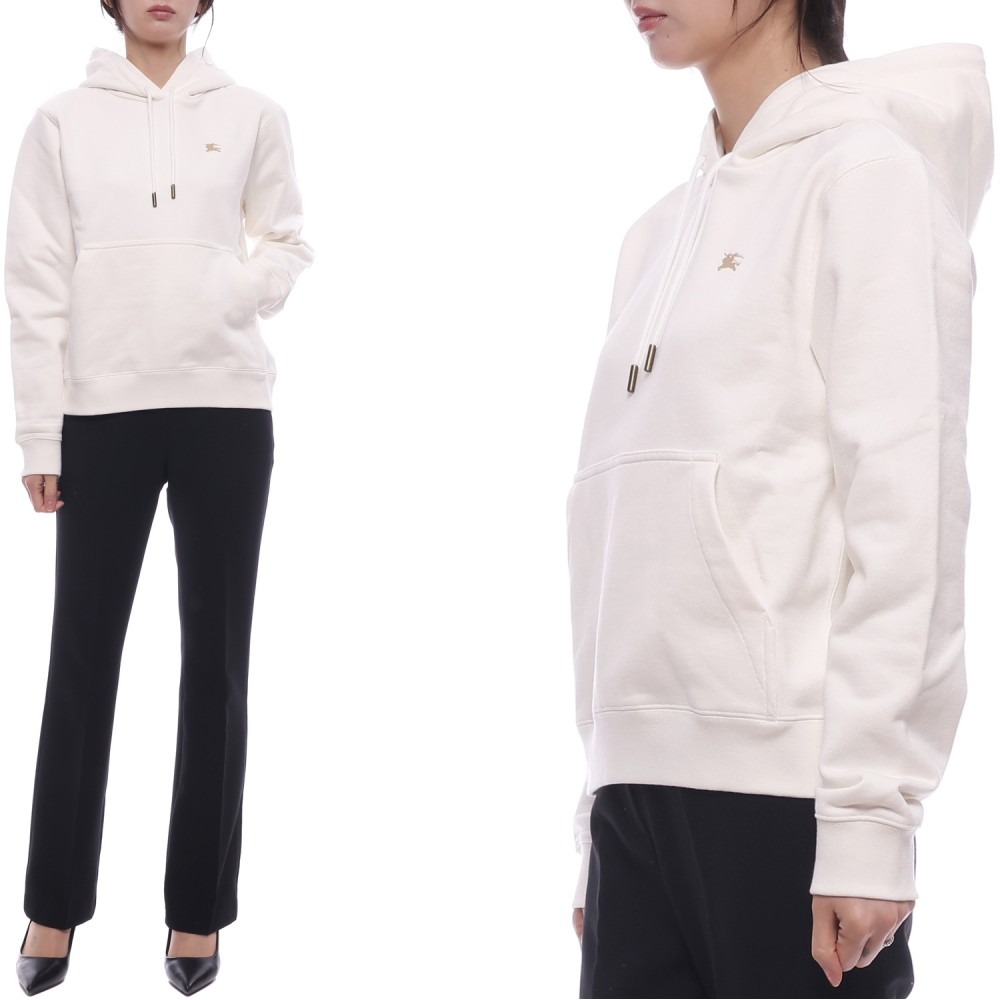 25FW 여성 EKD 자수 후드티셔츠 (8110965 CHALK 25F)