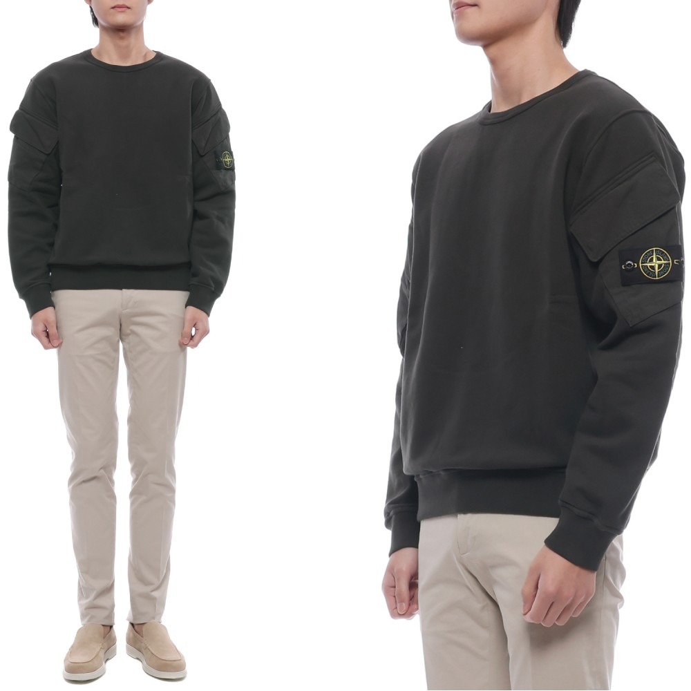25FW 남성 와펜 패치 포켓 맨투맨 (K2S156100008 S0A20 V0062 25F)