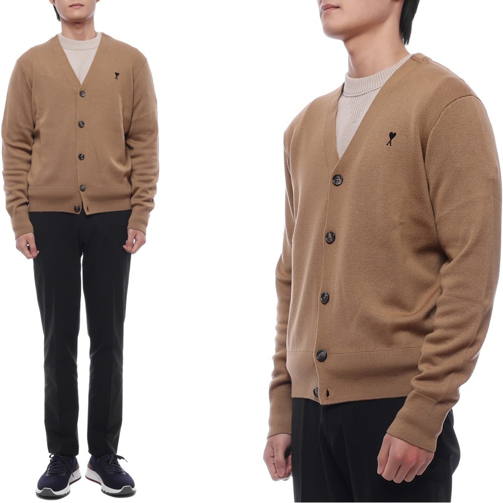 25FW 남성 하트 로고 울 가디건 (HKC361 001 288 25F)