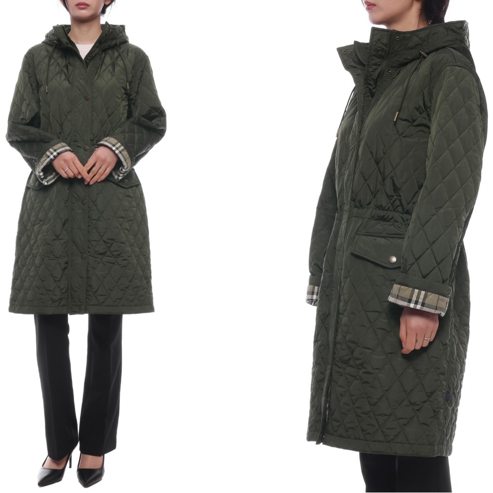 25FW 여성 퀼팅 후드 롱점퍼 (8110324 SHALE 25F)