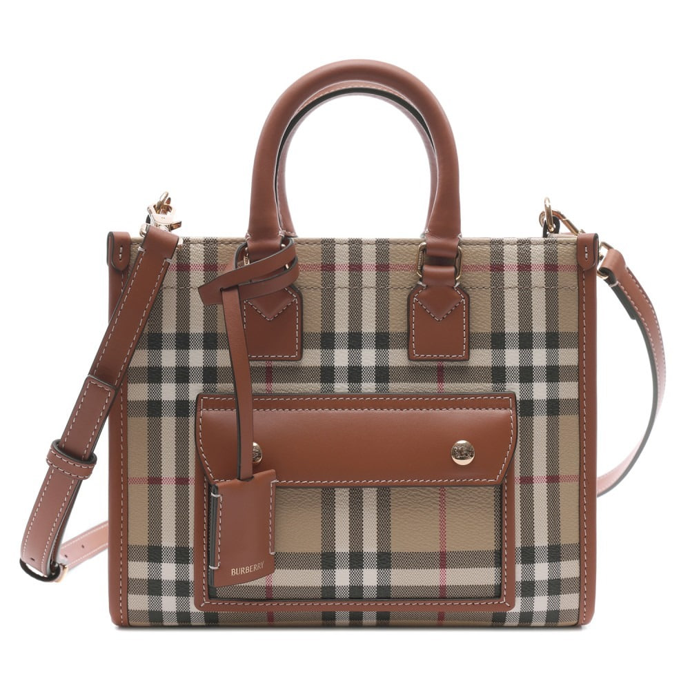 25FW 여성 프레야 미니 토트숄더백 (8109793 VINTAGE CHECK BRIAR BROWN 25F)