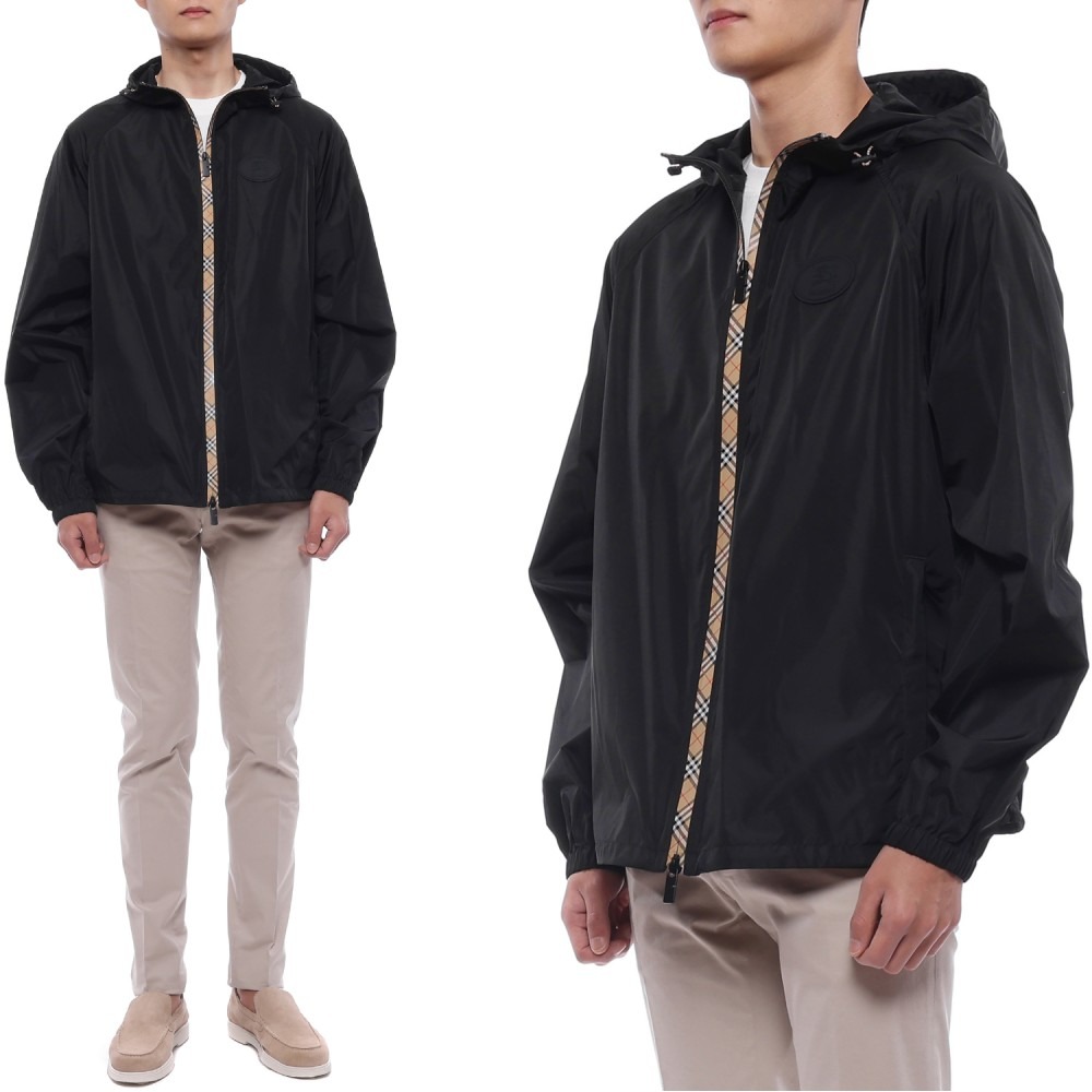 26SS 남성 나일론 후드 재킷 (8120369 BLACK 26S)