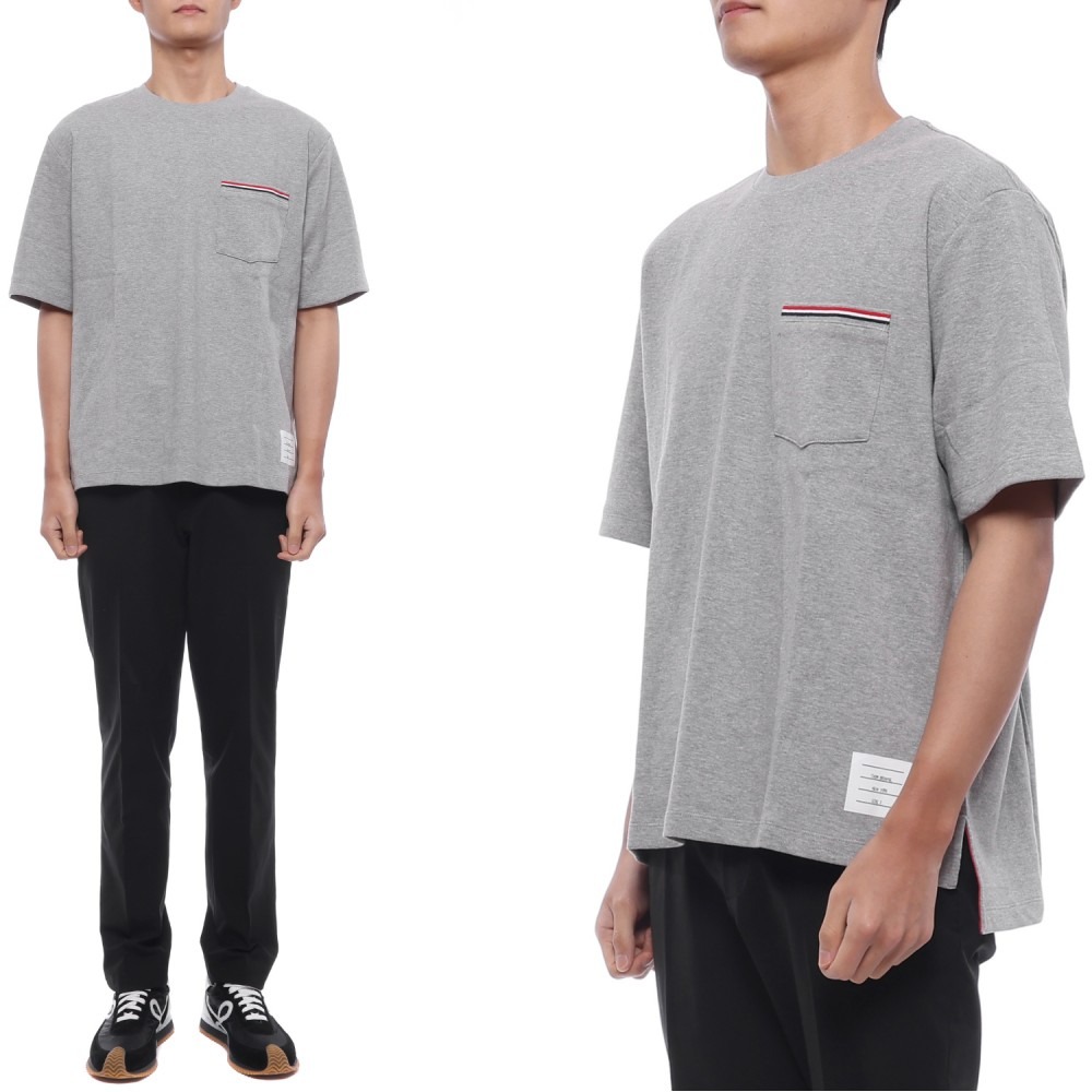 26SS 남성 삼선 포켓 반팔티셔츠 (MJS183A 07323 055 26S)