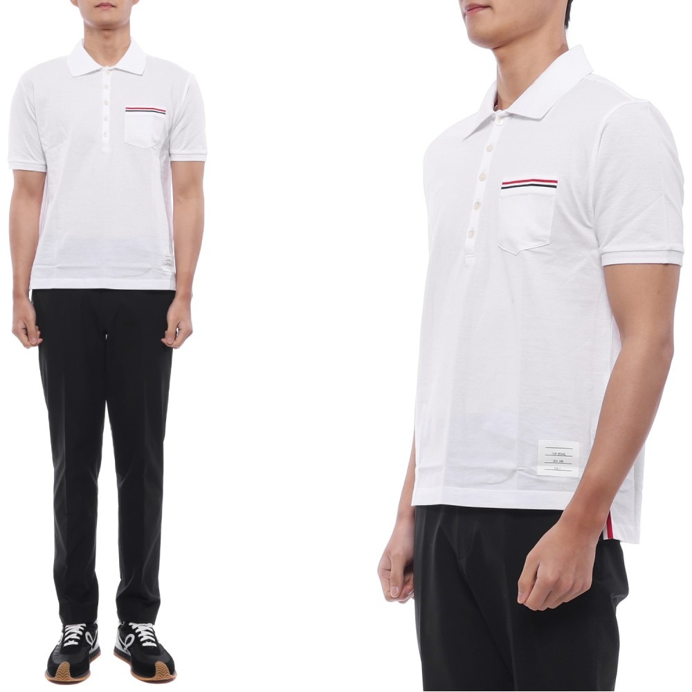 26SS 남성 삼선 포켓 폴로 반팔티셔츠 (MJP022A 01455 100 26S)