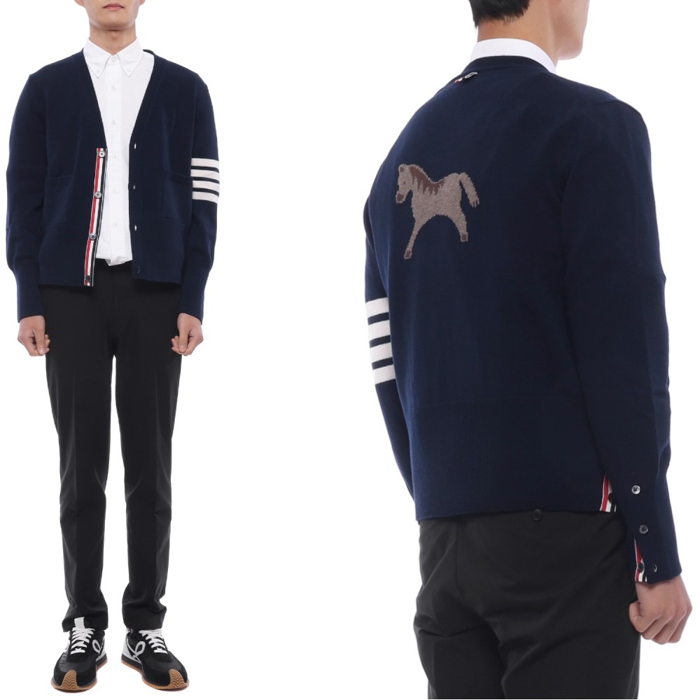 26SS 남성 인타르시아 울 가디건 (MKC624A Y1029 415 26S)