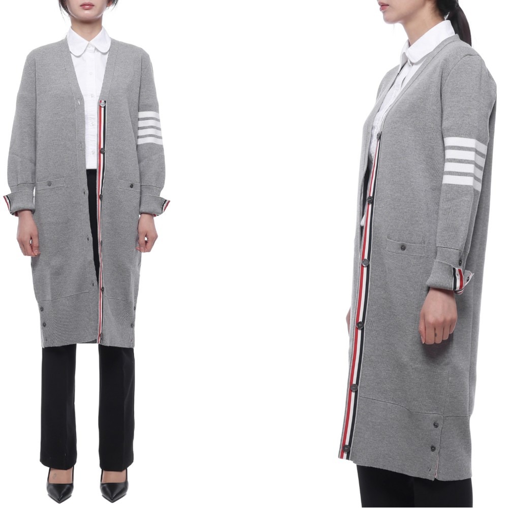 26SS 여성 사선 스트라이프 롱 가디건 (FKC289A 00014 055 26S)