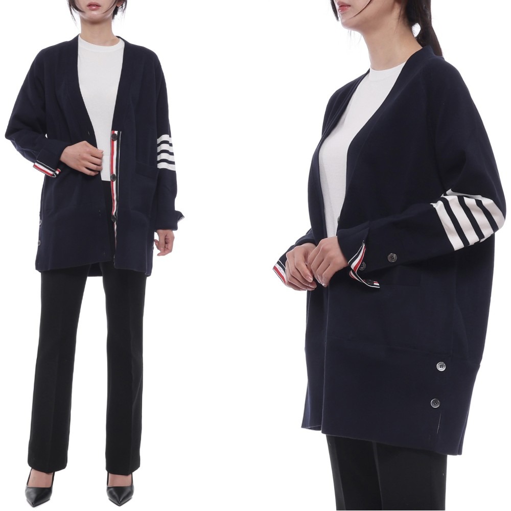 26SS 여성 사선 스트라이프 롱 가디건 (FKC424A Y3007 415 26S)
