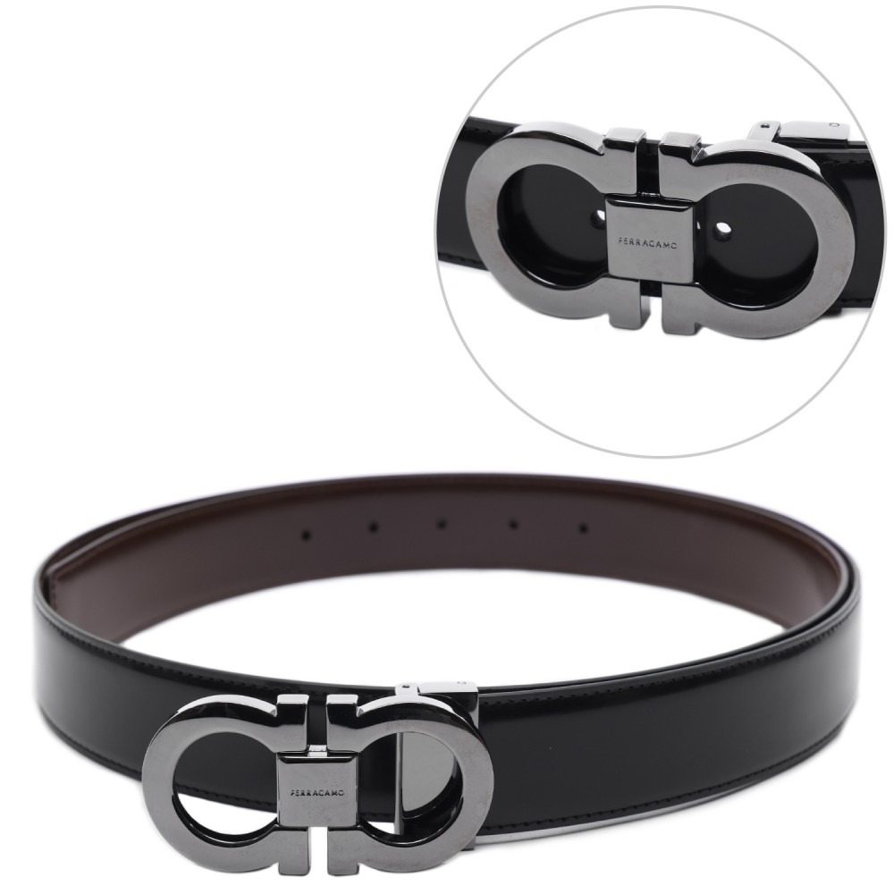 26SS Men's Gancini Reversible Belt (67 9535 644557 26S)