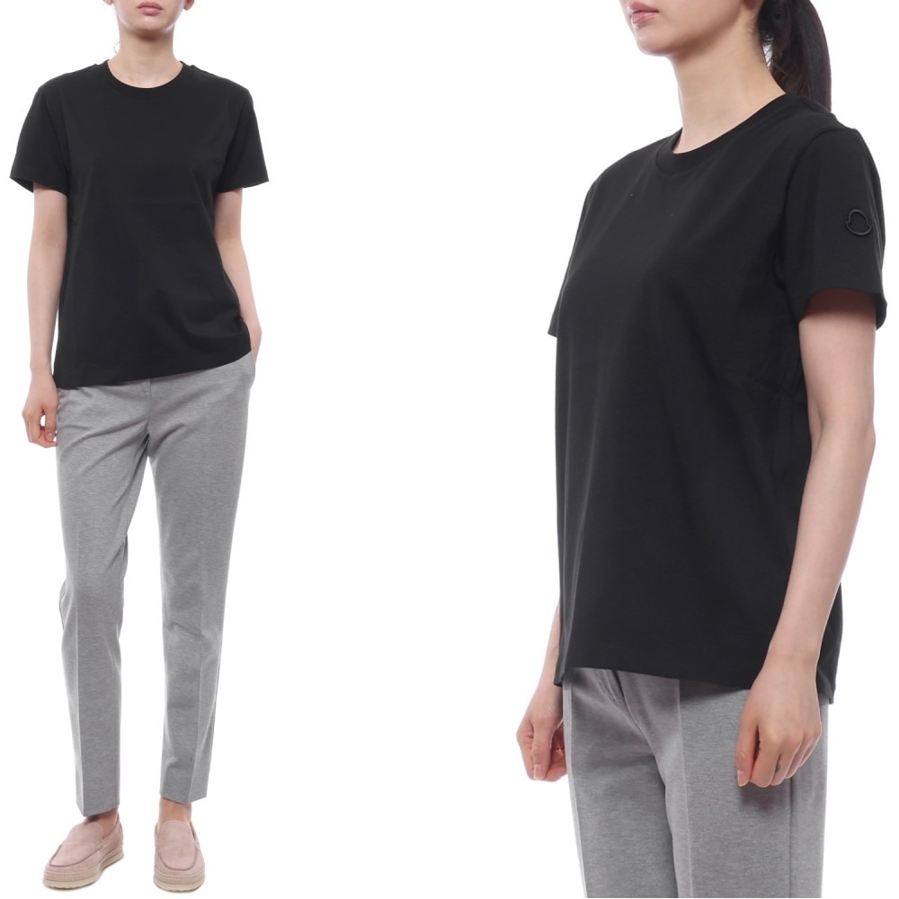 26SS 여성 로고 자수 반팔티셔츠 (8C00029 89AUO 999 26S)