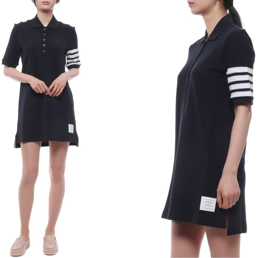 26SS 여성 사선 스트라이프 폴로 원피스 (FJD134A J0248 415 26S)