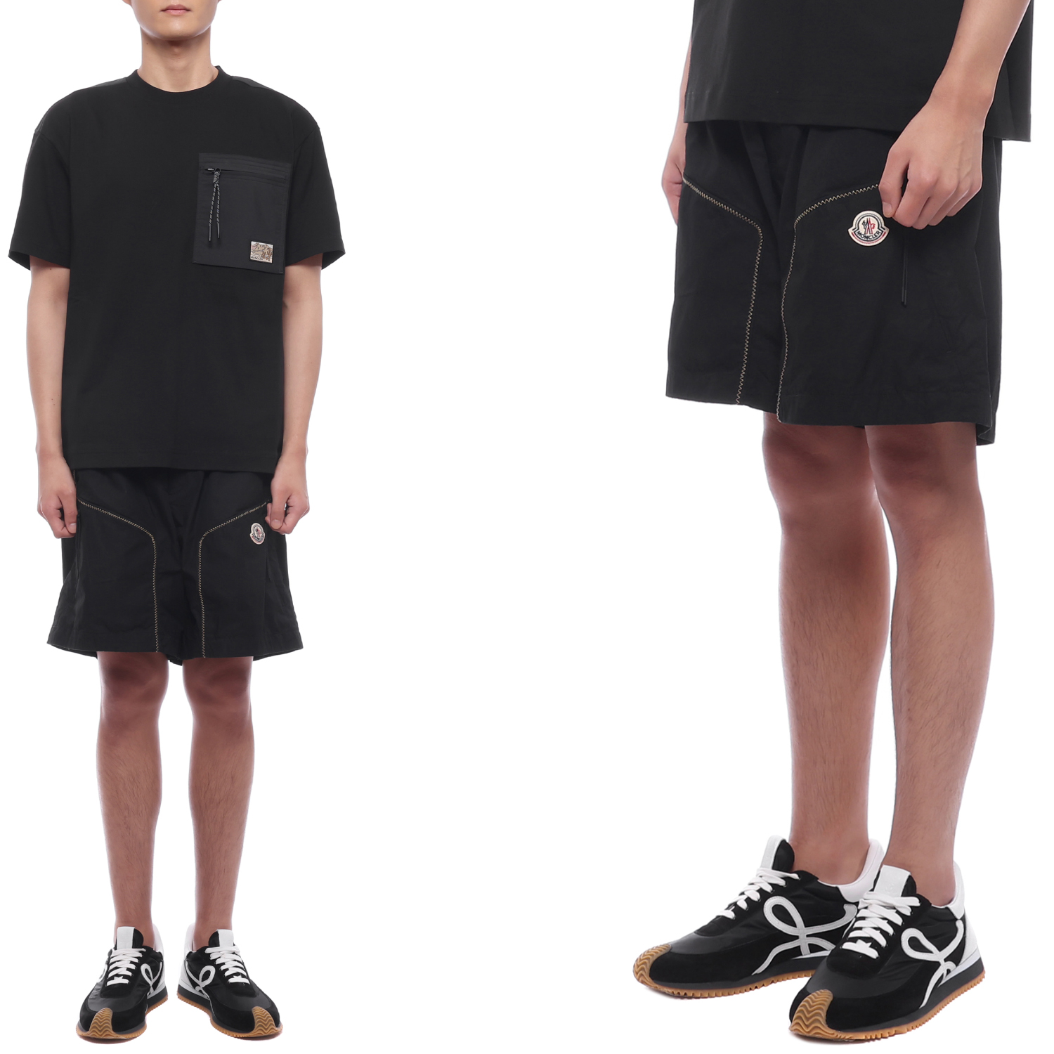 26SS 남성 로고 패치 버뮤다 쇼츠 팬츠 (2B00016 597LQ 999 26S)