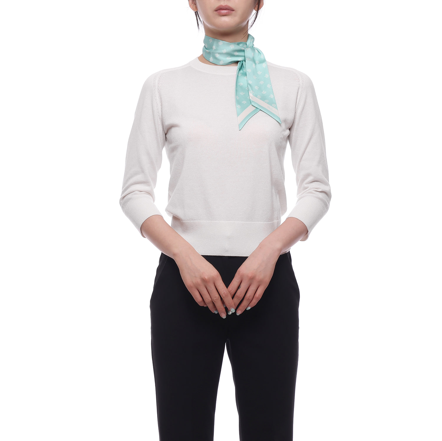 26FW 여성 트리 스키니 스카프 (VS4774 984 T629 26F)