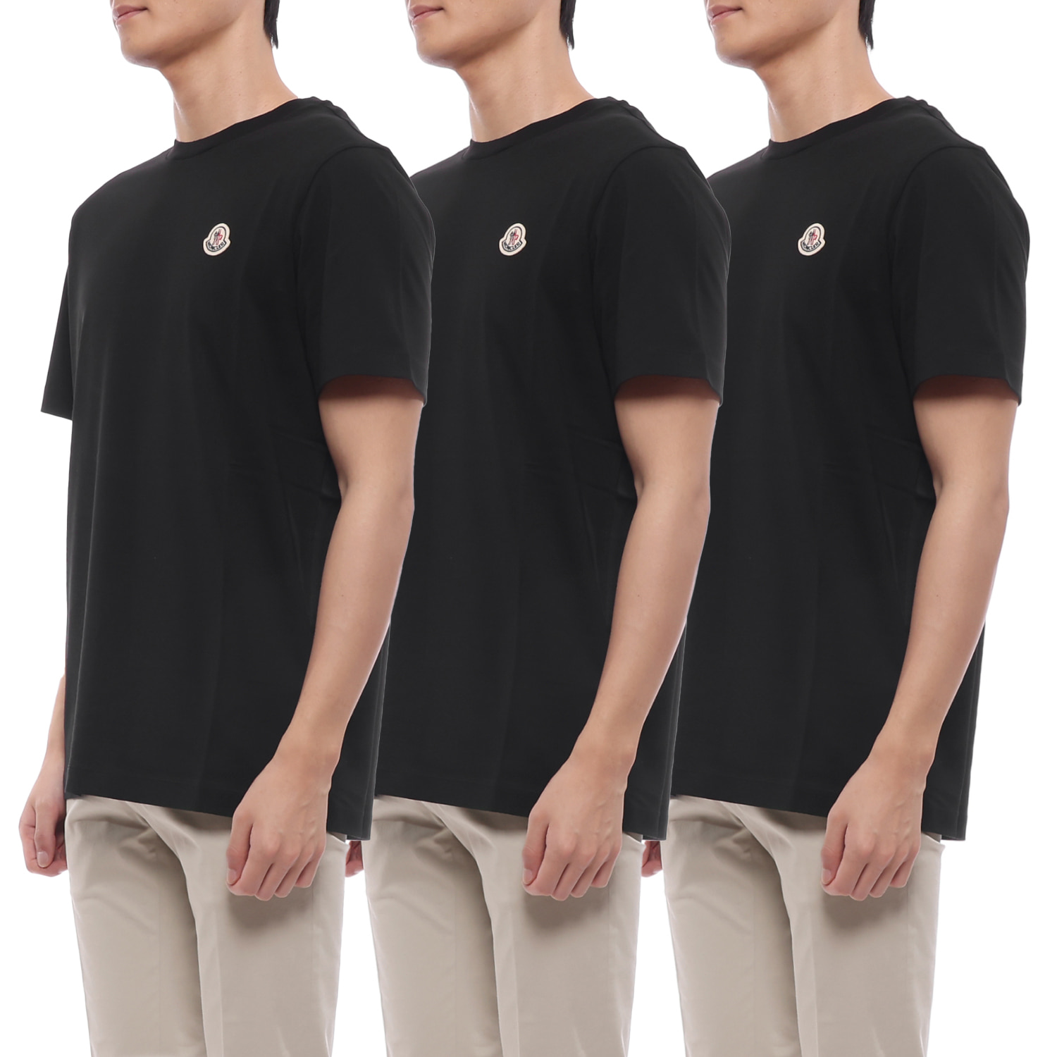 26FW 남성 로고 패치 반팔티셔츠 3PACK (8C00042 829H8 999 26F)