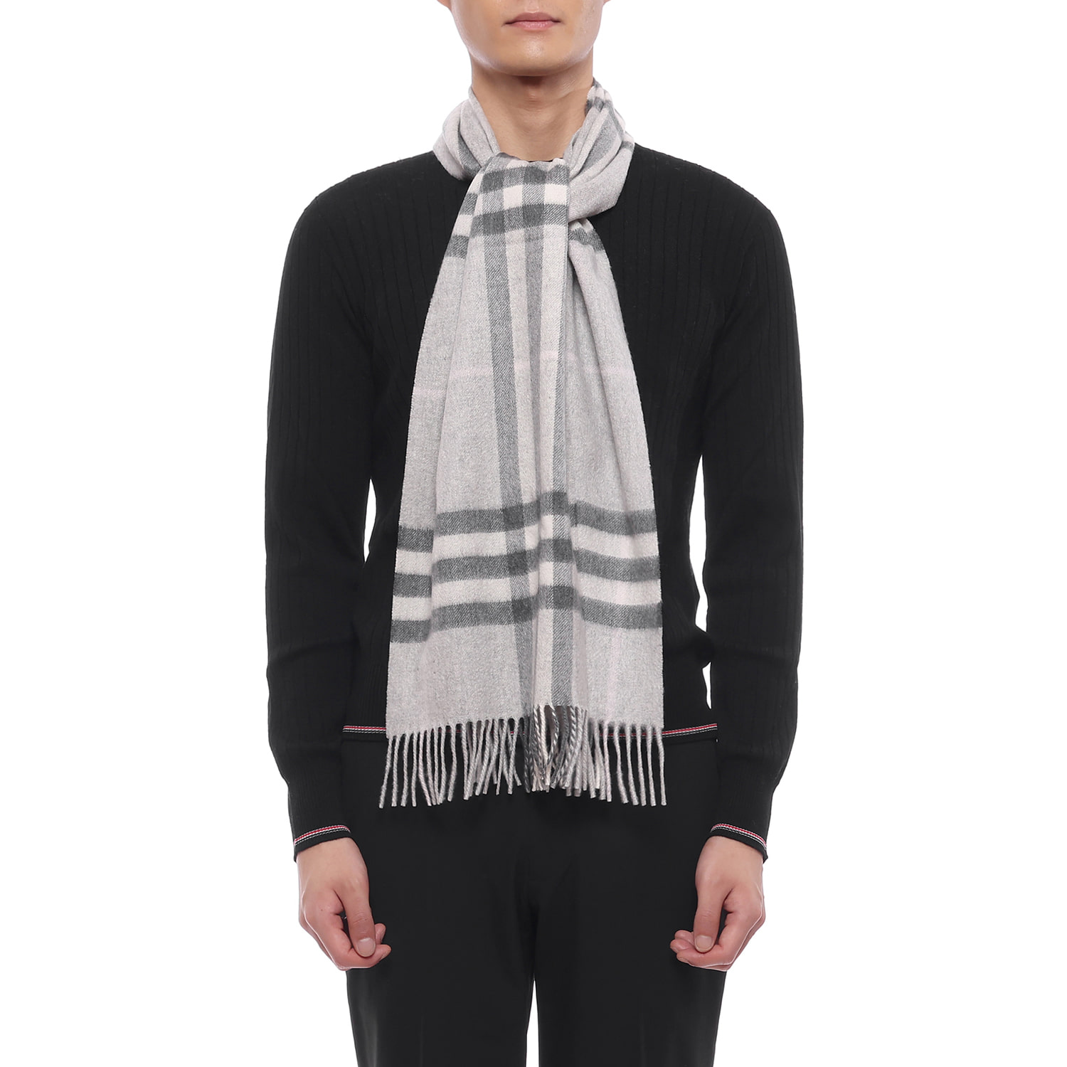 26FW 남성 체크 캐시미어 머플러 (8112637 MITTEN GREY M 26F)
