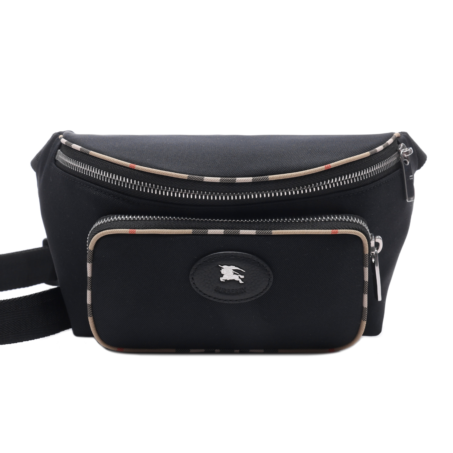 26FW 남성 체크 트리밍 벨트백 (8127568 BLACK 26F)