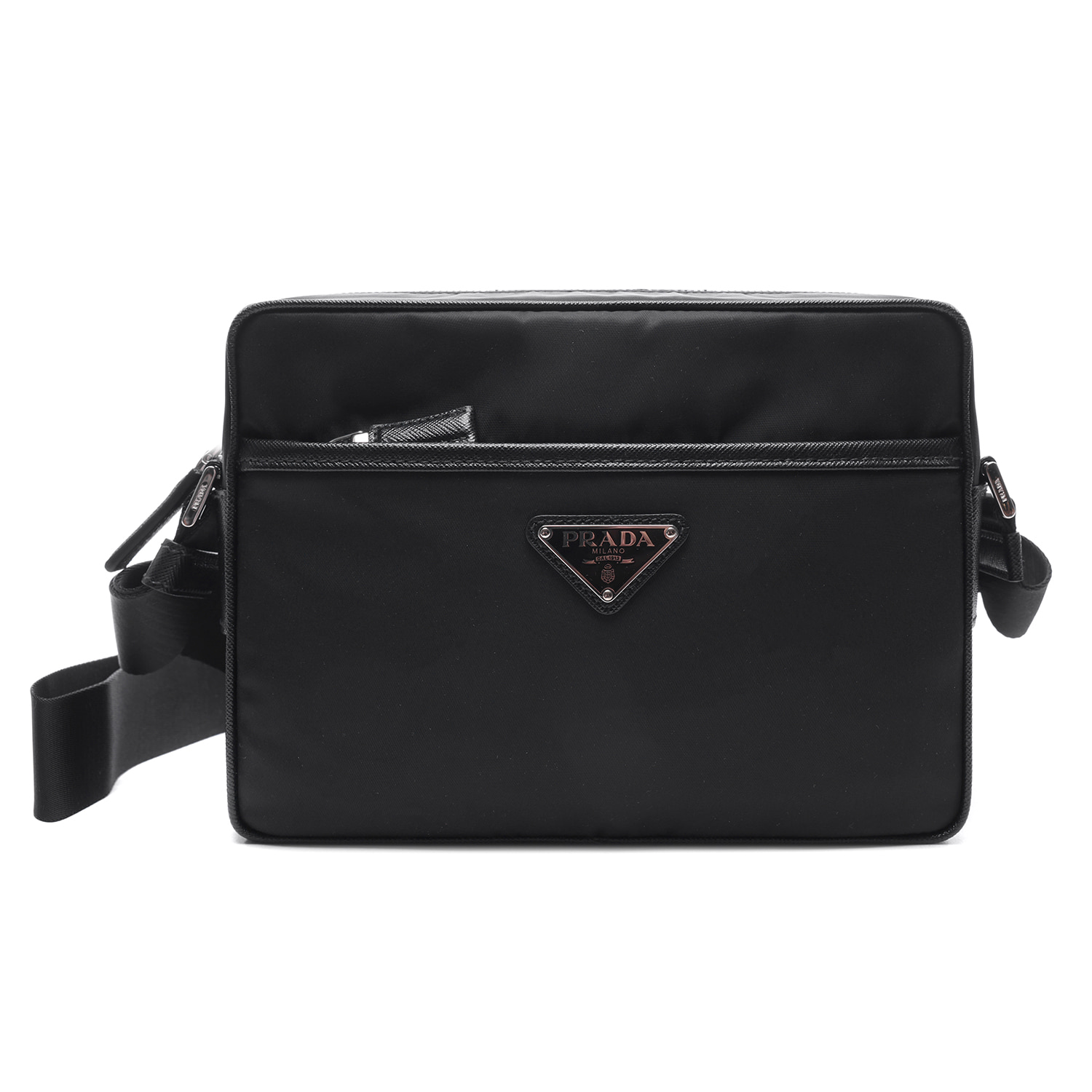26FW 남성 리나일론 & 사피아노 삼각로고 숄더백 (2VH048 2DMH F0002 V XOO 26F)