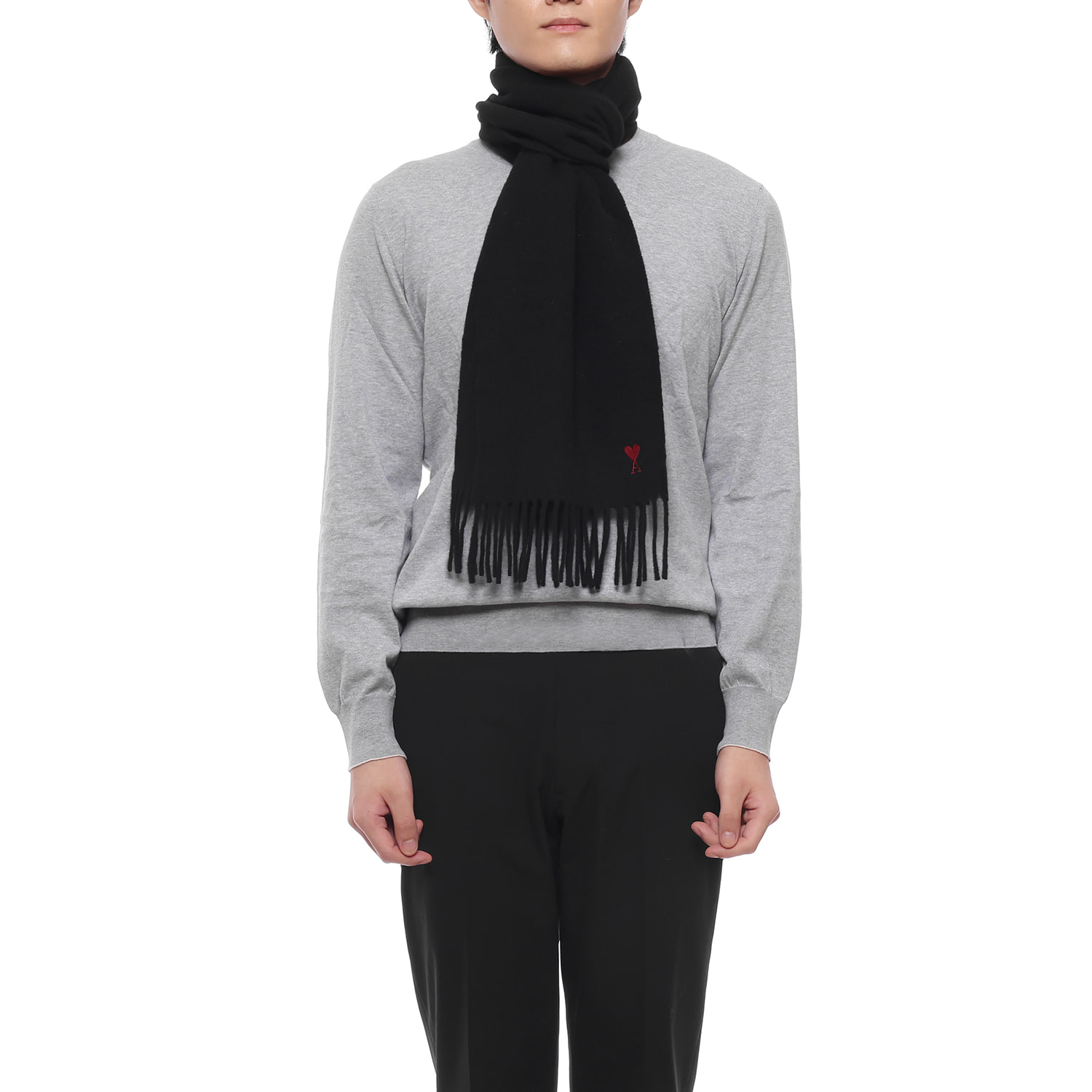 26FW 남여공용 하트 로고 울 머플러 (USF705 AW0047 001 26F)
