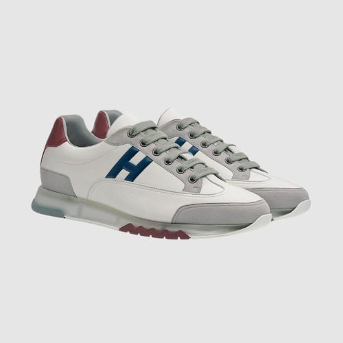 HERMES ํธ๋ ์ผ Sneakers Calfskin Multi White