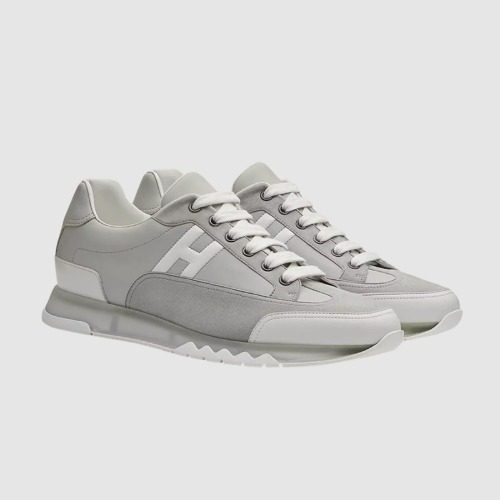 HERMES ํธ๋ ์ผ Sneakers Calfskin White ๊ทธ๋ ์ด