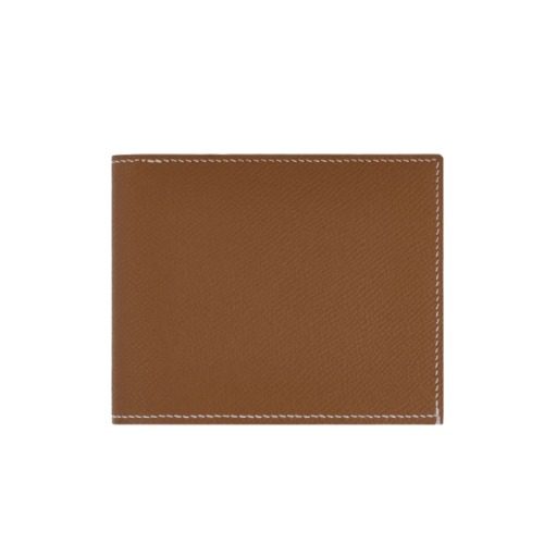 HERMES μν°μ¦ Twill Bifold Wallet Calfskin Gold λΈλΌμ΄