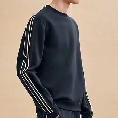 HERMES Run H Cotton Crew Neck Sweater ๋ง๋ฆฐ Navy