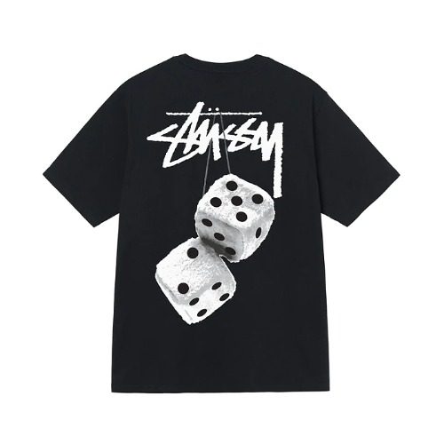 스투시 퍼지 다이스 Short Sleeve T-Shirt Black