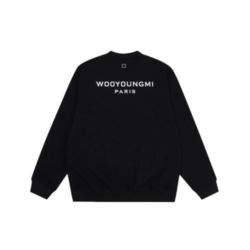 우영미 Cotton 백로고 Sweatshirt Black