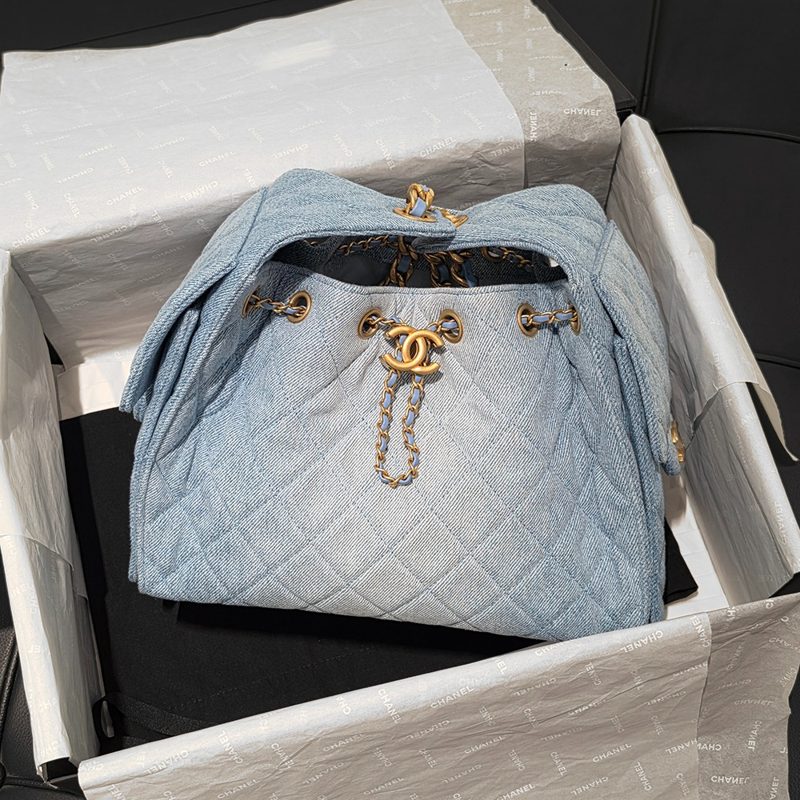 CHANEL 25Bag 워시드 Denim Gold Chain 호보백 Small