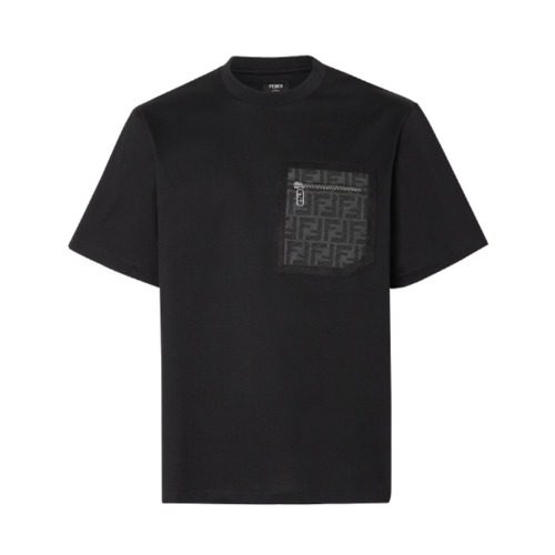 FENDI T-Shirt Black Jersey T-Shirt