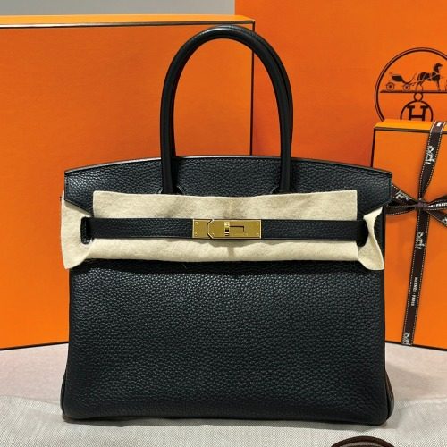 HERMES 벌킨백 버킨백 토고 스킨 Black Color Gold-Tone 30