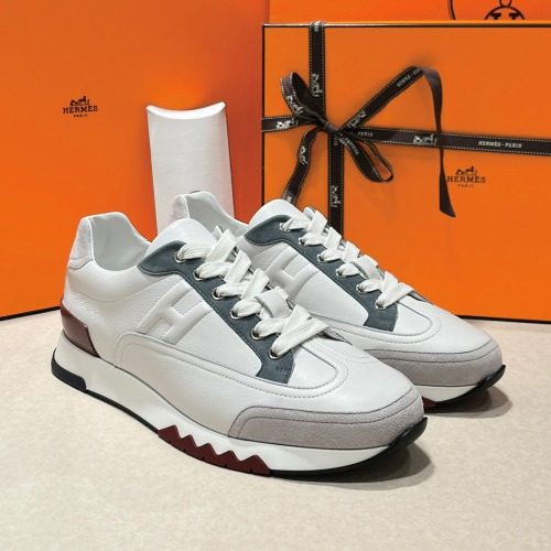 HERMES ํธ๋ ์ผ Sneakers Calfskin White Multi Color