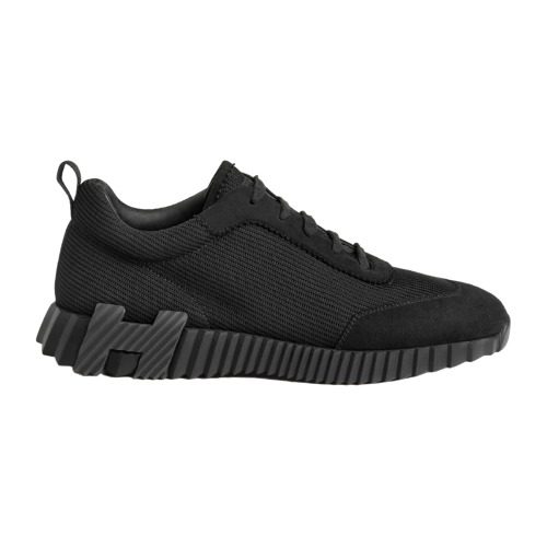 HERMES 바운싱 Suede Calfskin Black H Black Sneakers
