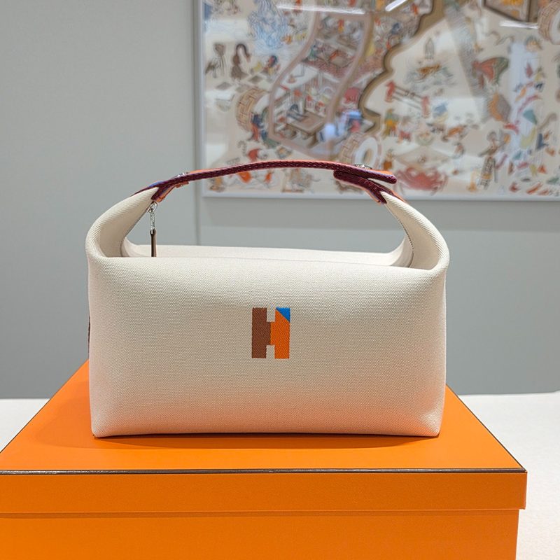 HERMES 브리드 어 브랙 Large Case Bag GM Canvas 파빌리옹 / 나뛰렐
