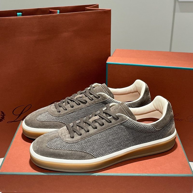 로로피아나 Tennis 워크 Sneakers 그레이 브라운