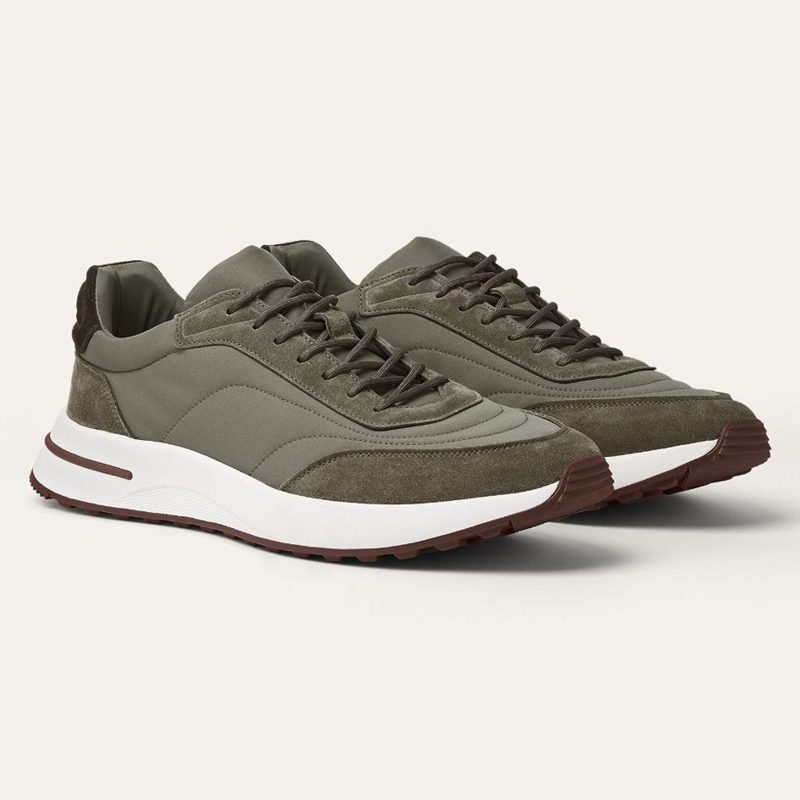 λ‘λ‘νΌμλ Suede Calfskin μν¬μλ μν¬ Sneakers ν λ°μ½