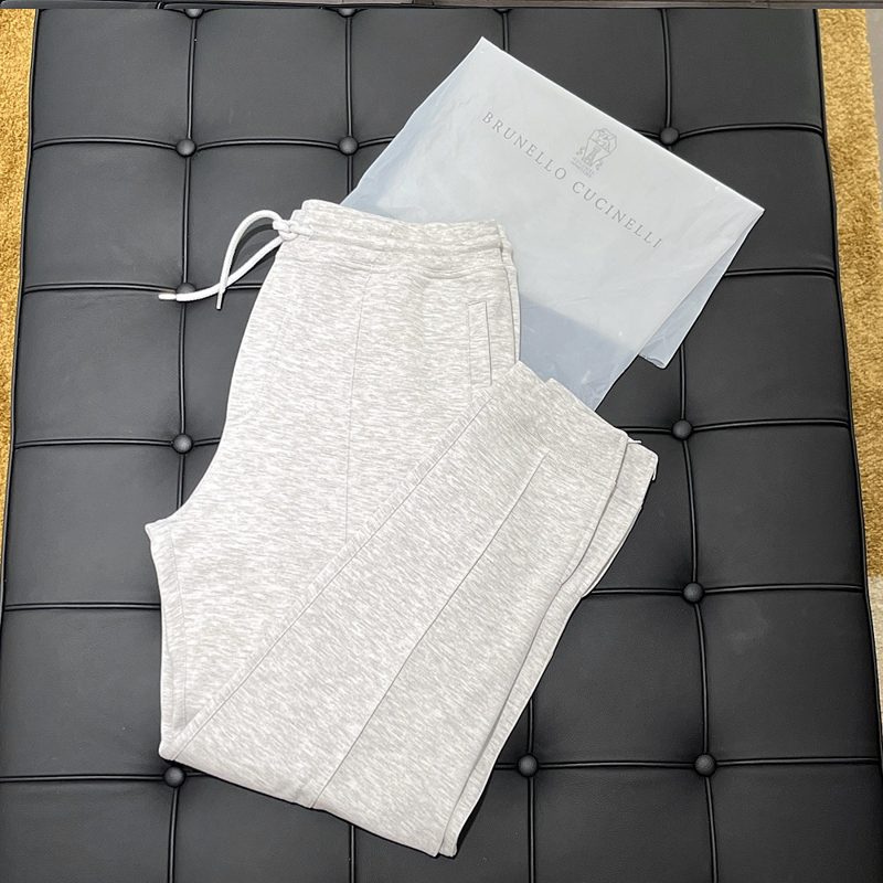 브루넬로 쿠치넬리 셋업 트라우저 스트레이트 팬츠 라이트그레이
