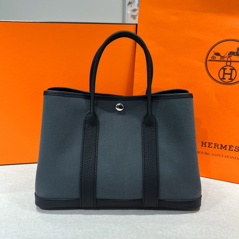 HERMES 가든파티 30 Canvas 아르두아즈 팔라듐 은장